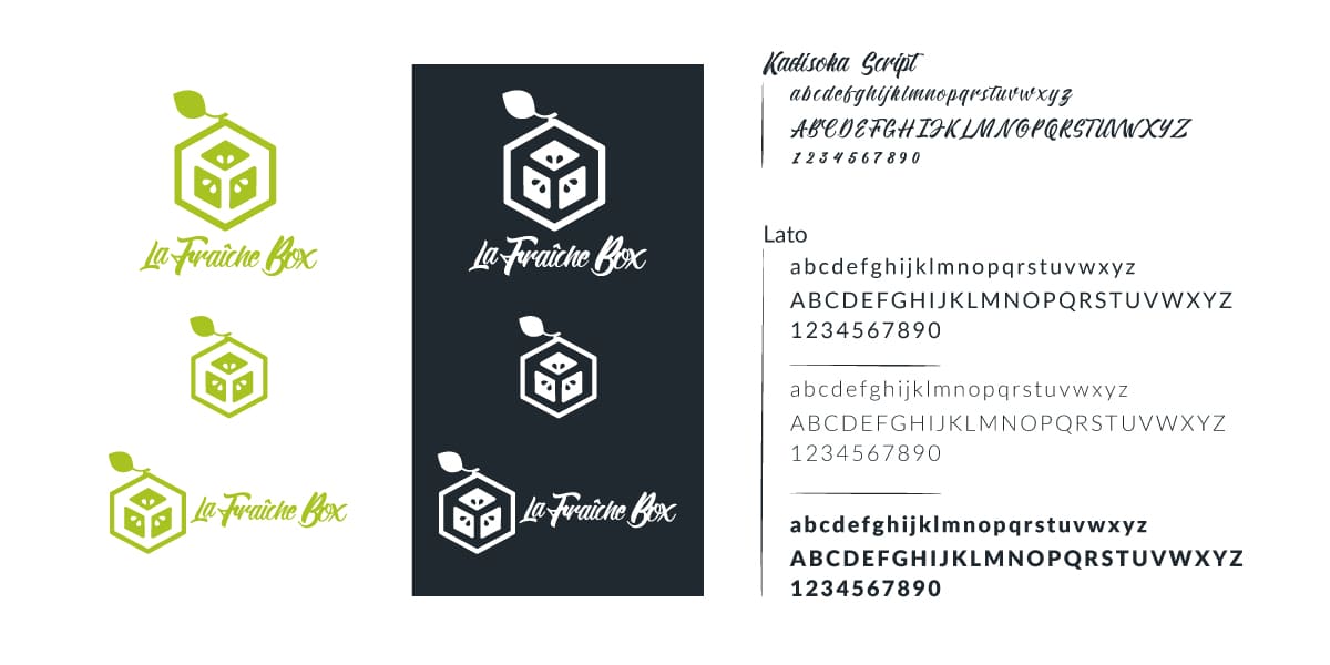 La fraiche box logotype et polices de caractères